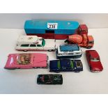 Selection of various Dinkey toys including Thunderbirds Lady Penelope FAB1 Rolls Royce
