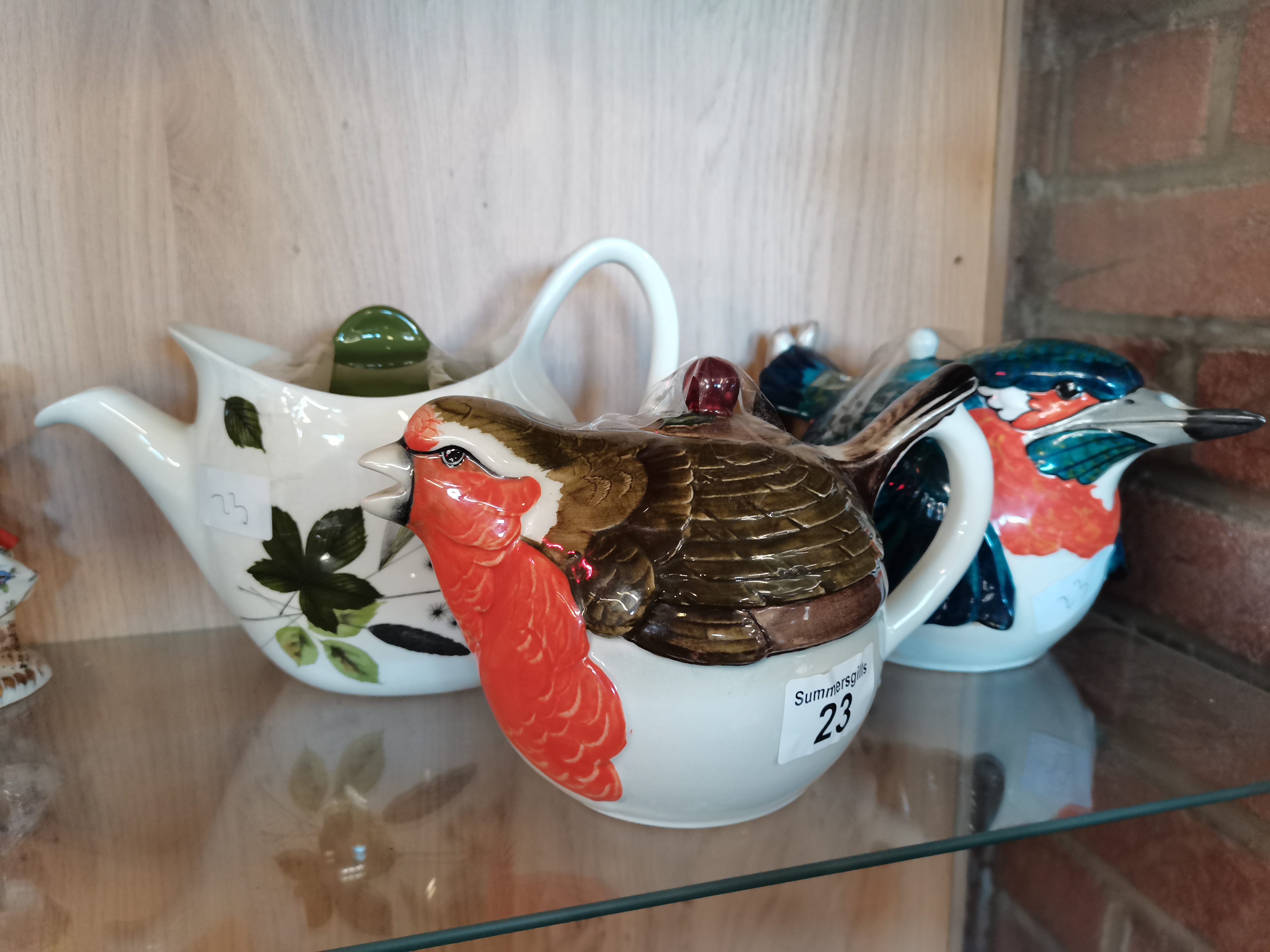 x1 Staffordshire fine cermamics tea pot 'Garden Birds x1 Staffordshire fine cermamics tea pot ' - Image 2 of 2