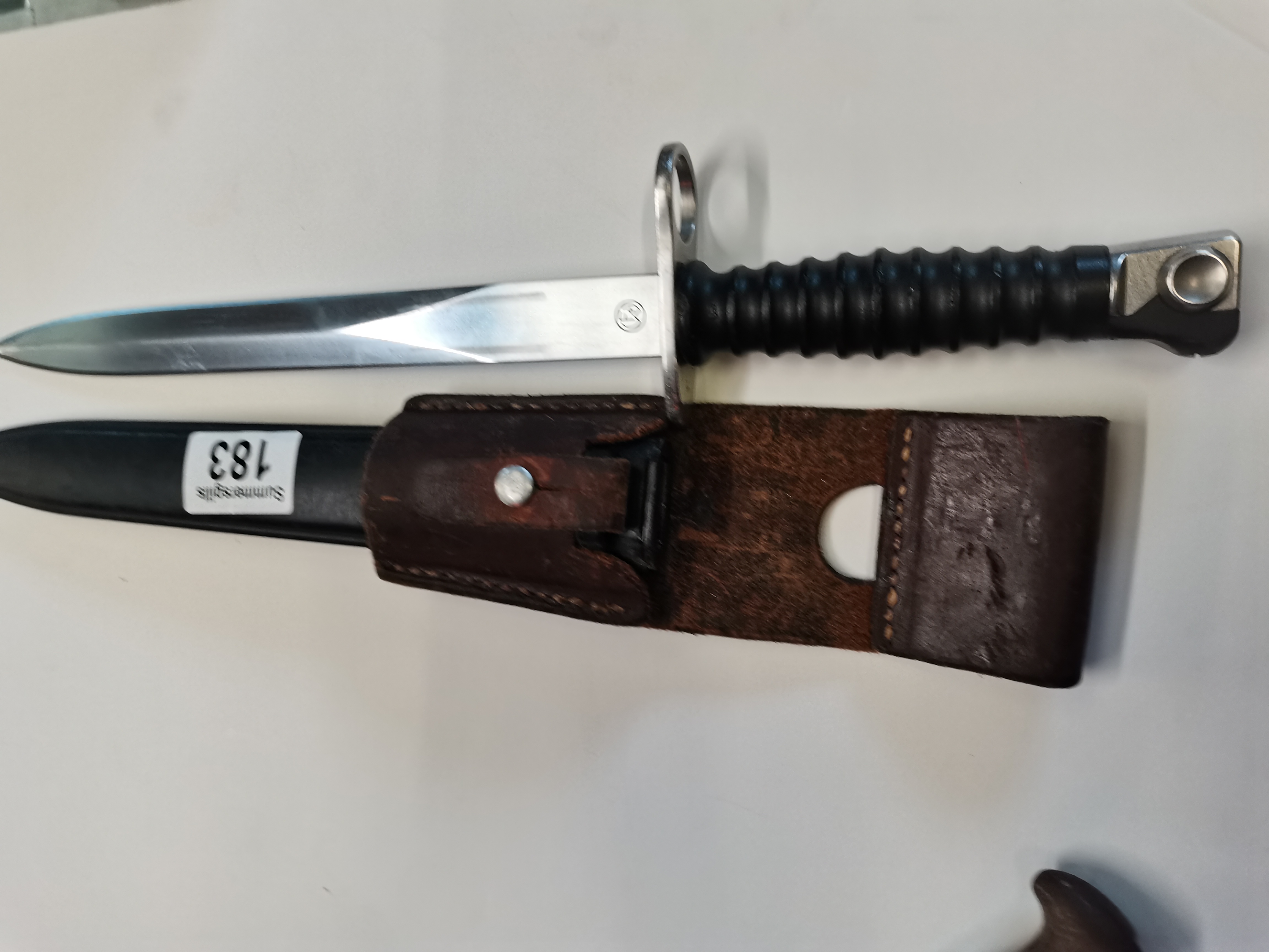 Swiss Army STG57 Bayonet & Scabbard. As new - Image 4 of 6