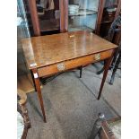 Small Mahogany regency side table with single drawer
