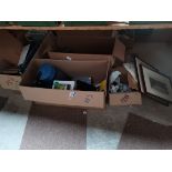 4 x boxes misc items incl pictures, books etc