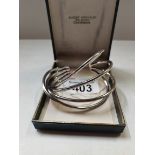 Georg Jensen Silvered bangle