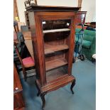 Antique glass fronted display cabinet