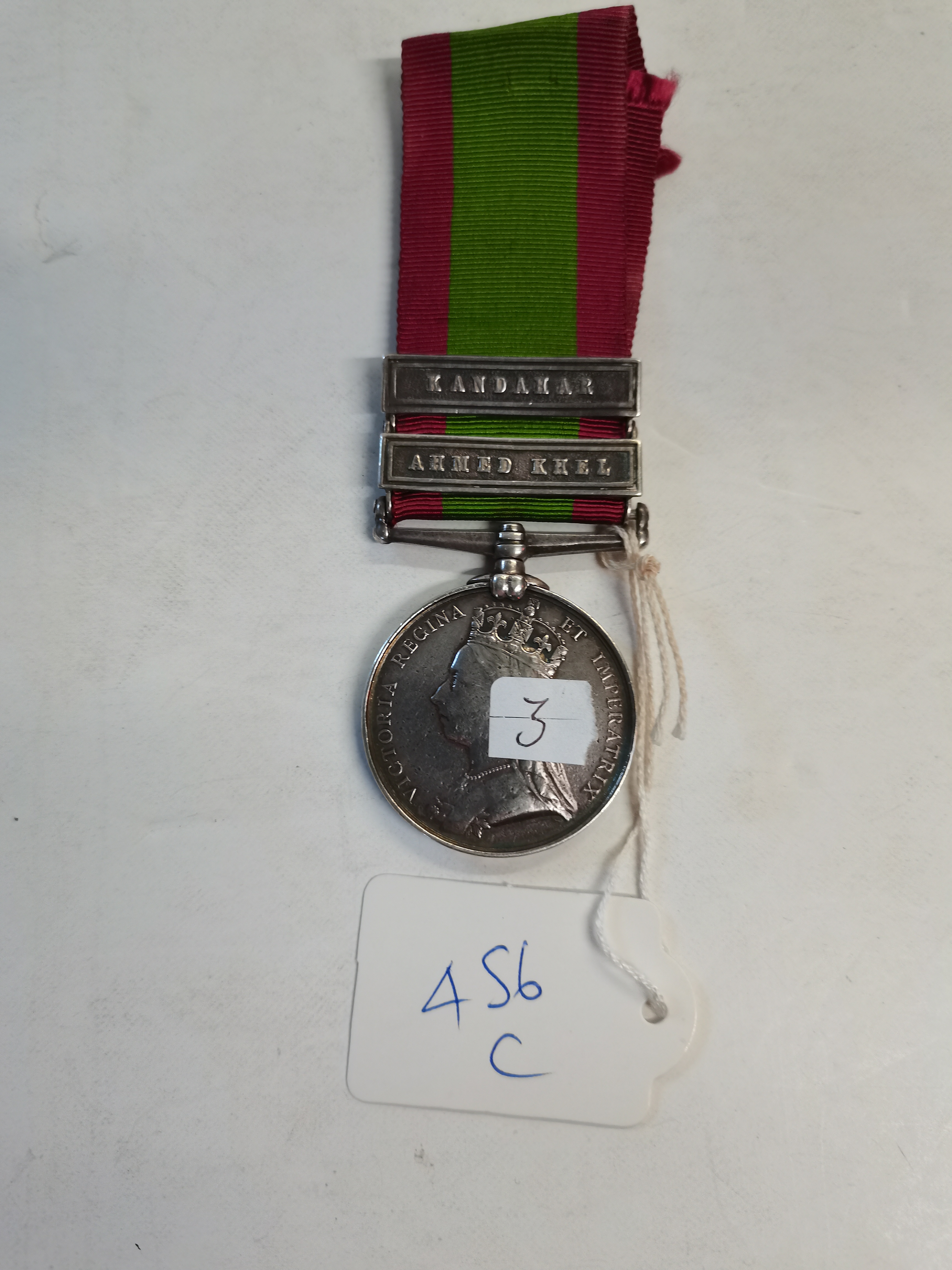 Afganistan 1878 medal with 2 x clasps to 7515 PTE. F. TOE 2/60TH