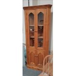 Pine corner cupboard