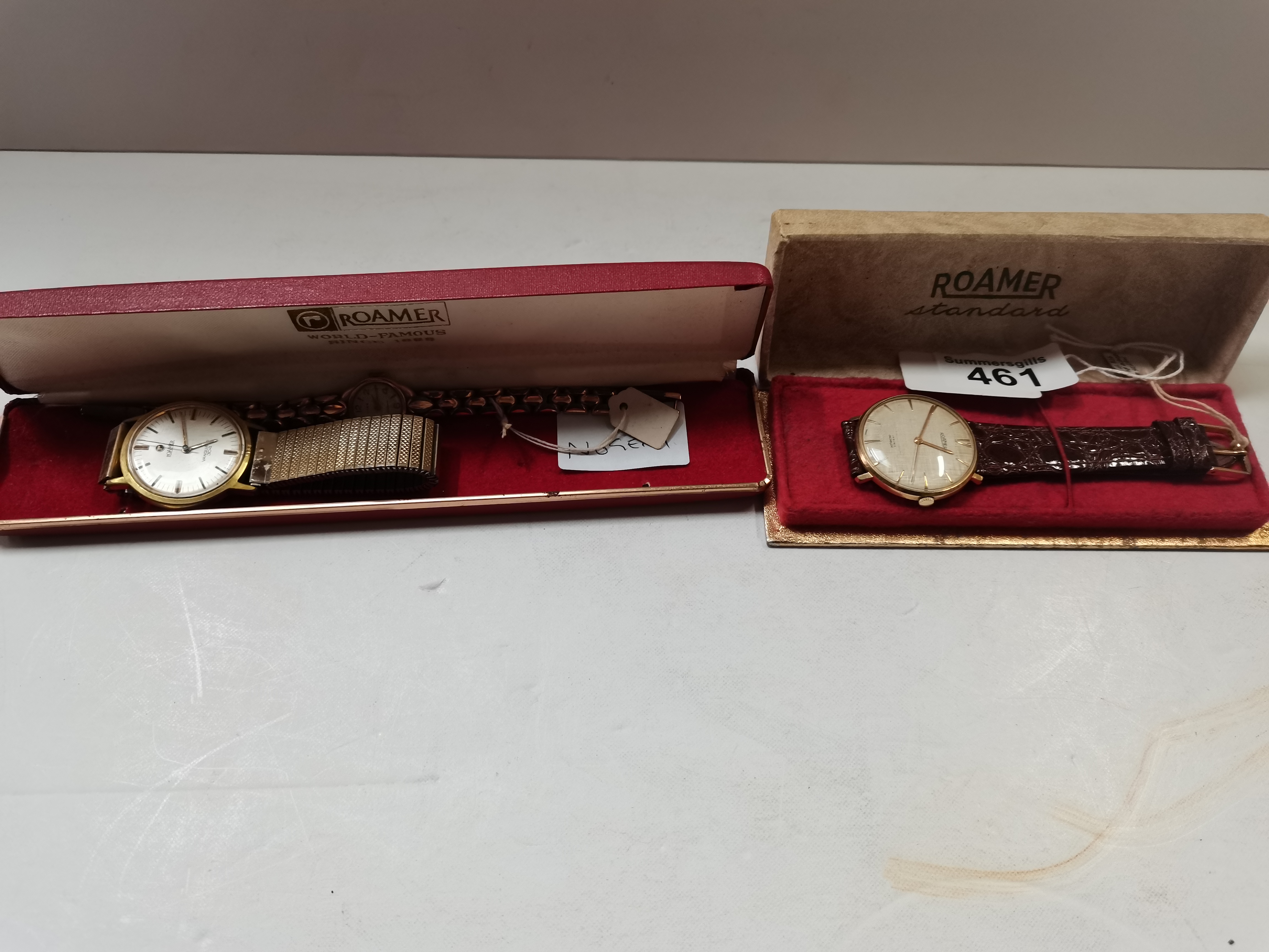 2 x Roamer Gents gold plated watches plus ladies watch