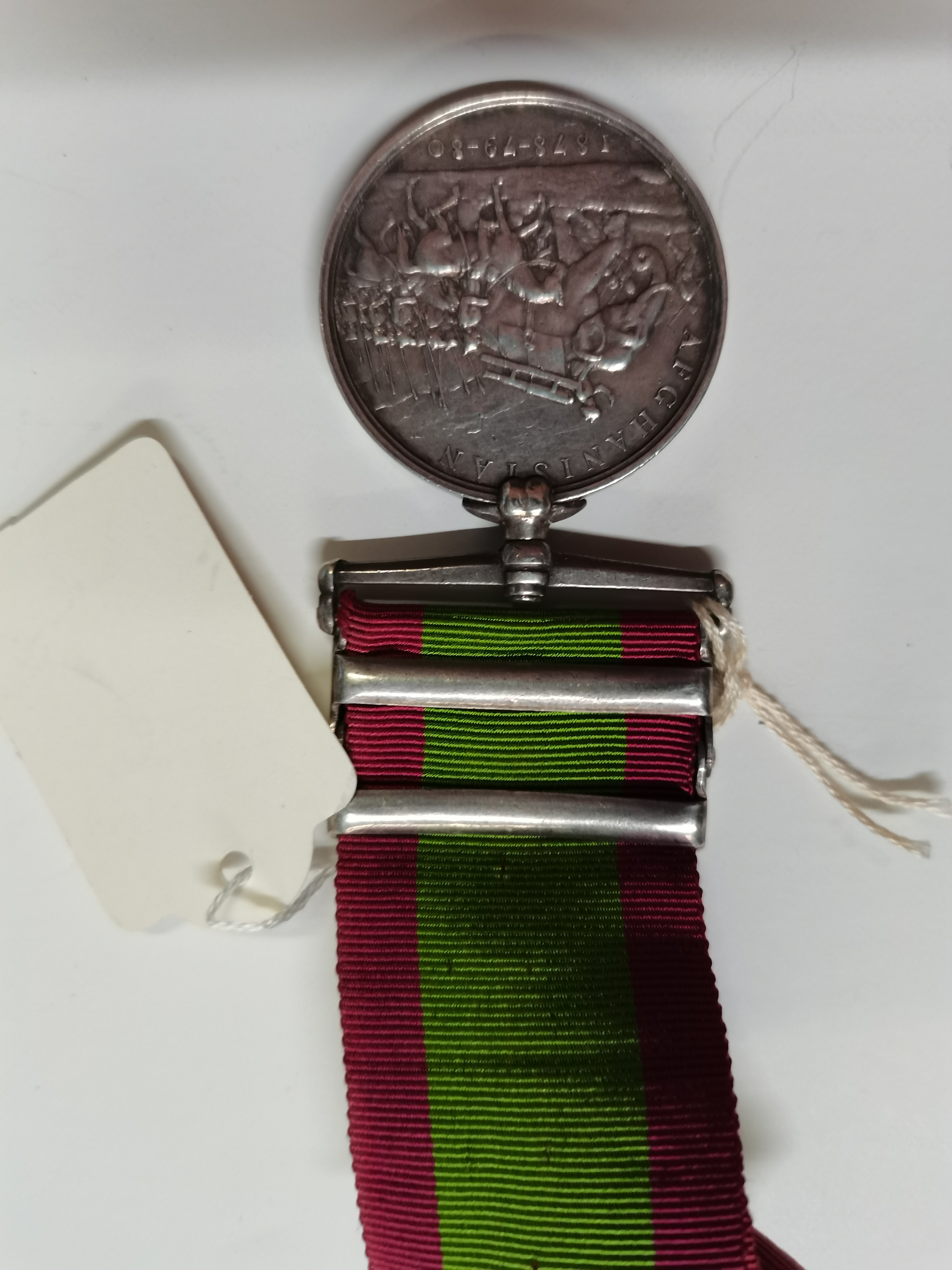 Afganistan 1878 medal with 2 x clasps to 7515 PTE. F. TOE 2/60TH - Image 3 of 4