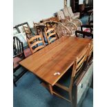 ERCOL Pine dining table and 4 chairs
