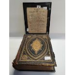 A Framed Sales Notice and a Family Bible