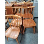 x5 ERCOL Wooden chairs