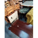 Drop leaf coffee table, Octagonal table, Silk fire guard