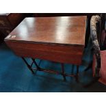 Mahogany drop leaf side table