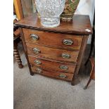 Antique 4 height chest of drawers