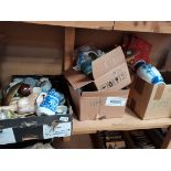 4 x boxes misc, items incl china items, oriental crockery, stamp albums etc
