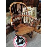 Childs yew wood Windsor chair