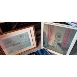 2 framed paintings