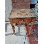 Antique pine square table
