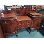 Large Mahogany pedestal sideboard