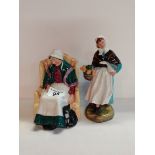 2 Royal Doulton Figures "Forty Winks" HN1974 AND " Country Lass " HN1991