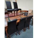 x6 leather style dining chairs