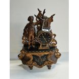 A Spelter Mantle clock