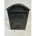 French Cast Iron Postbox With "Lettres" Written on Slot