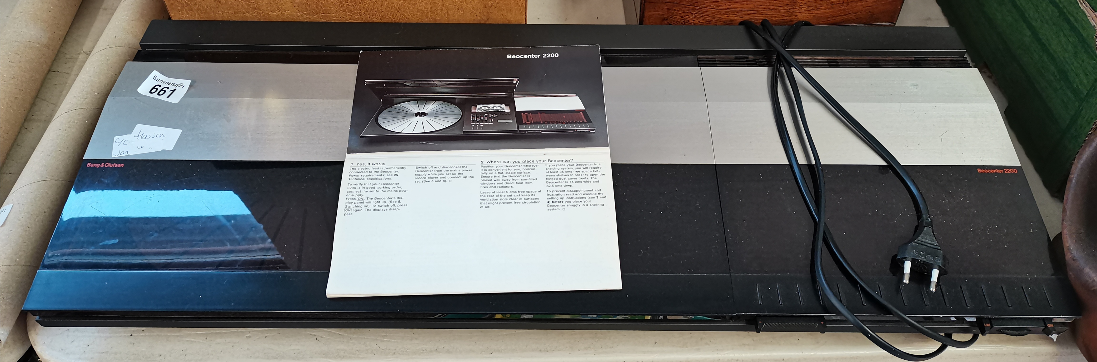 Bang & Olufsen Beocenter 2200 Combined radio, record player and cassette deck