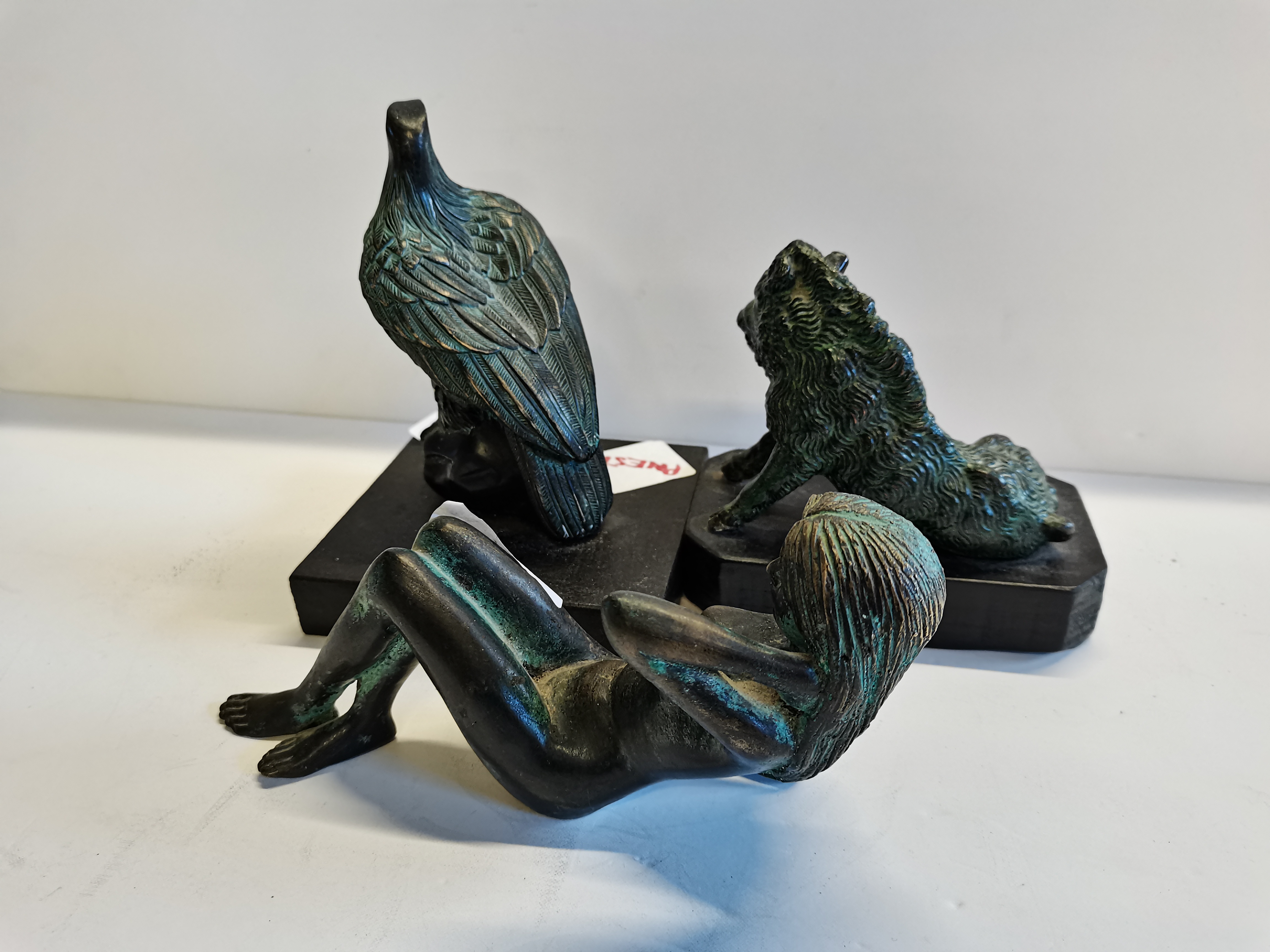 3 Bronze Type Figures (2 heavy 1 Lighter) - Image 2 of 2