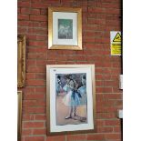 X3 framed Degas prints