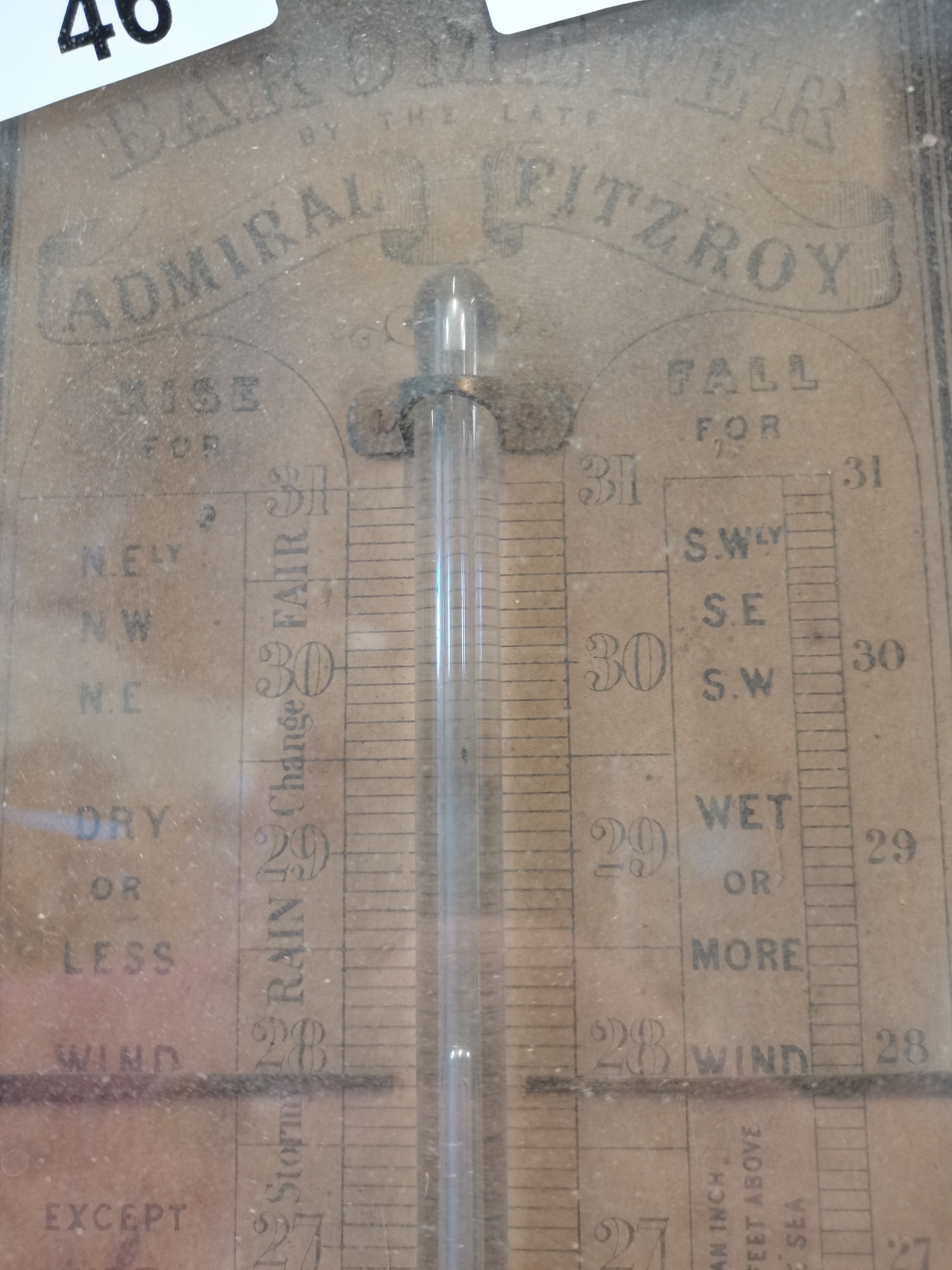 Barometer by the late Admiral Fitzroy in Wooden Case - Image 2 of 2