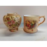 Royal Worcester Tankred (cracked) and bowl no lid