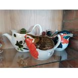 x1 Staffordshire fine cermamics tea pot 'Garden Birds x1 Staffordshire fine cermamics tea pot '