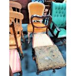 2 x chairs plus Victorian stool