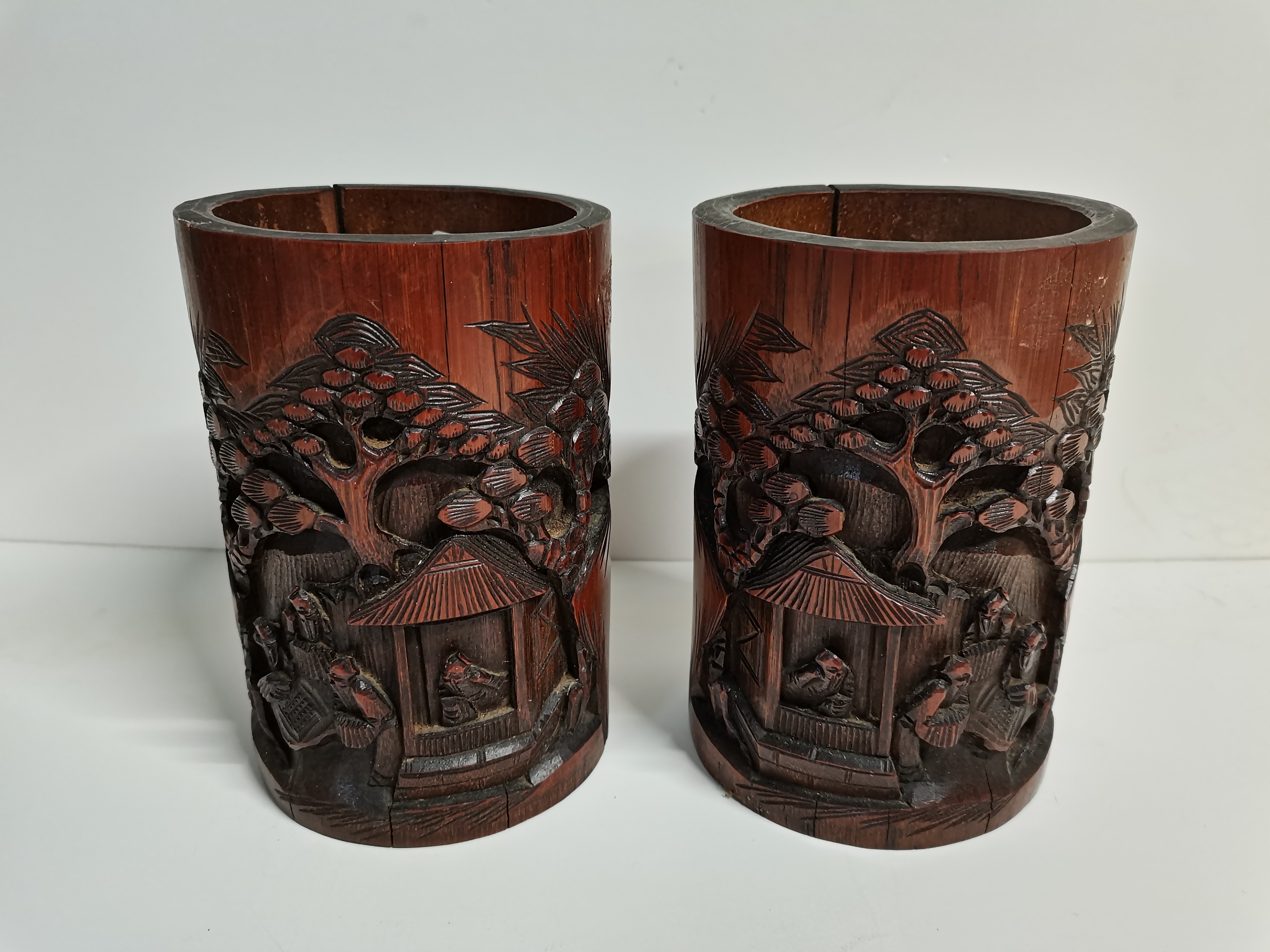 Pr. Early brush pots - Chinese