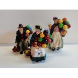 3 Royal Doulton Balloon sellers HN1315, HN1954 and HN1843