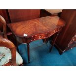 Beavan and Funnell Mahogany side table with 2 drawers