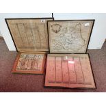 x4 Antique framed maps