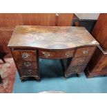 Mahogany ladies pedestal desk