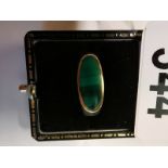 1970s 9ct Gold Green Onyx ring. Size I