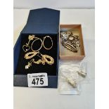 Jewellery items incl charms and gold bracelet