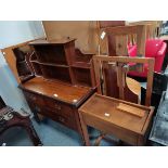 Misc. furniture incl easel and dressing table