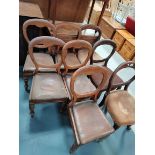 8 balloon back dining chairs