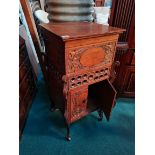 Art Nouveau style record player in carved oriental style cabinet