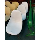 3 x white retro EIFFEL EAMES chairs ( Arkana style )