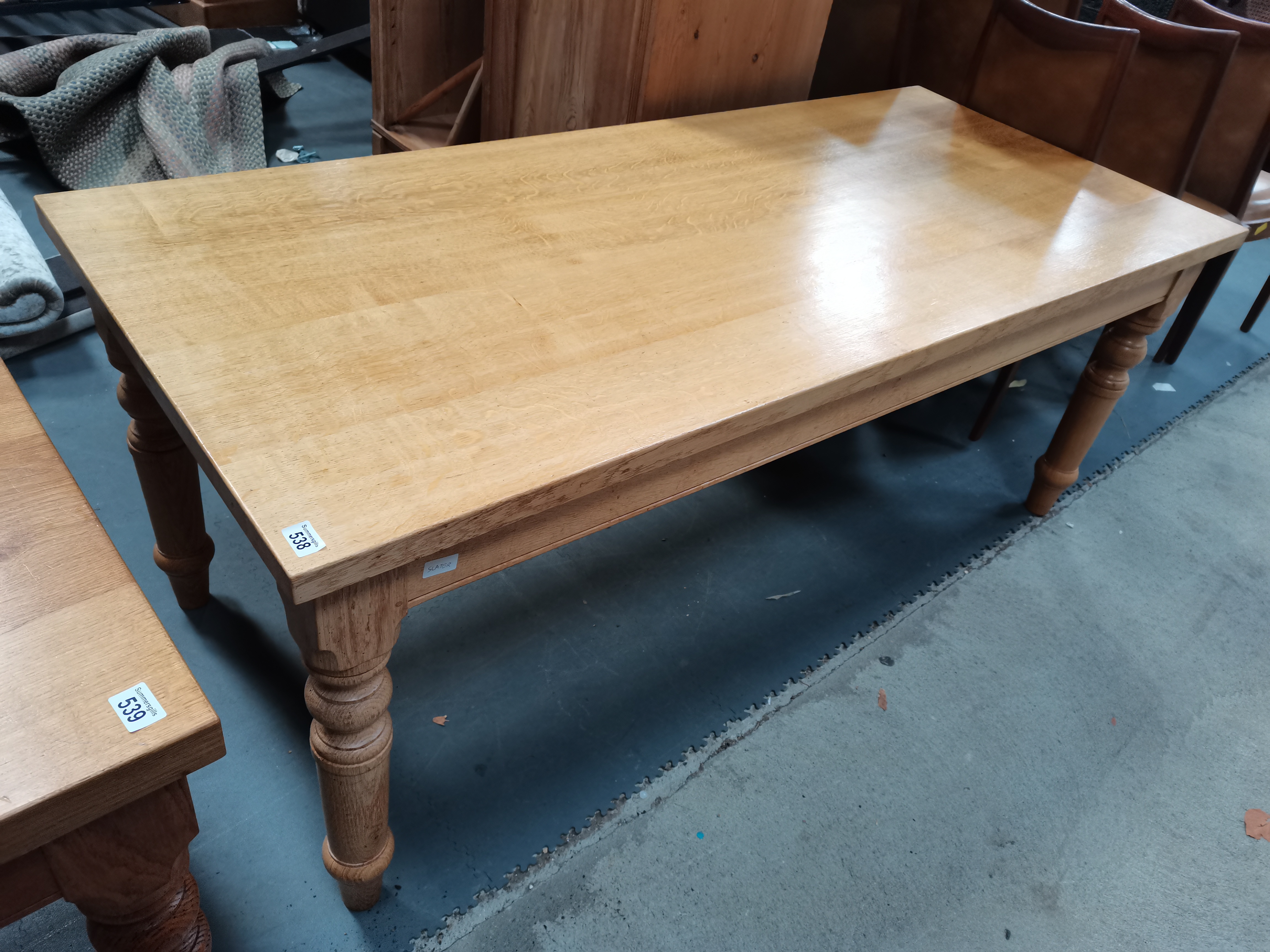 Yorkshire Oak dining table 182cm x 79cm