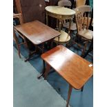 4 early chairs PR. Siltwood tables, arts and crafts Oak table plus one other