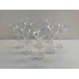 x8 fine glass champagne glasses