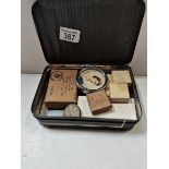Box of assorted medals, badges and broach of QE2