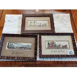 x3 Stephengraph framed pictures - 'The Good Old Days', 'The First Train', 'The London to York'
