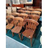 Set of 12 x oak chairs